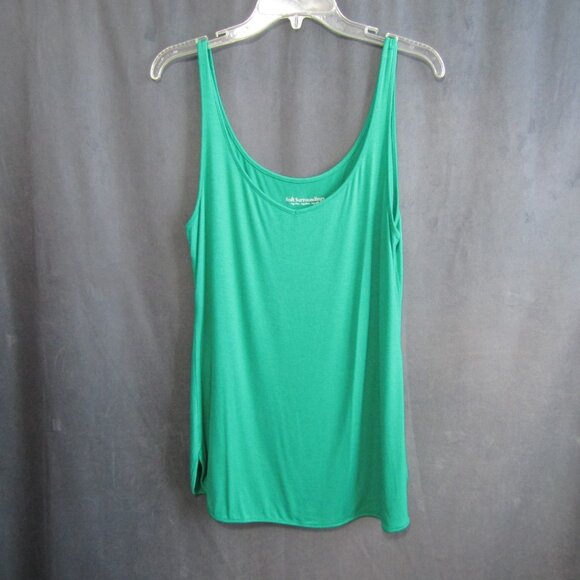 Soft Surroundings Luau Garden Top Tank Set Size S Green Floral Flowy Sheer Women - Picture 5 of 10
